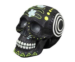 Dia de los muertos schedel zwart